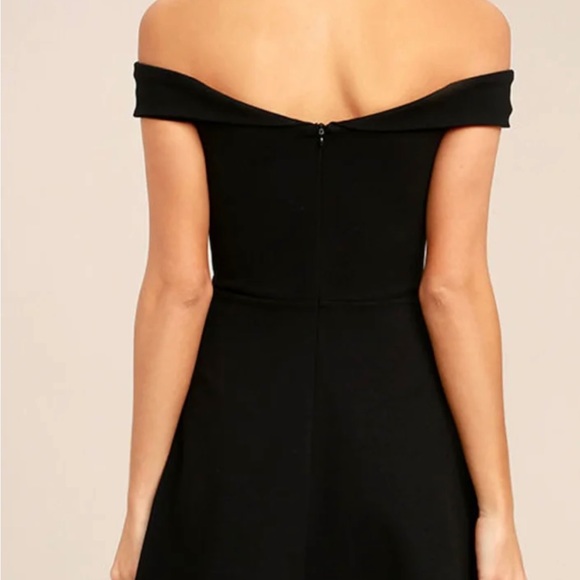 Lulus Season of Fun Black Off-the-Shoulder Skater Dress - XS - Picture 5 of 9